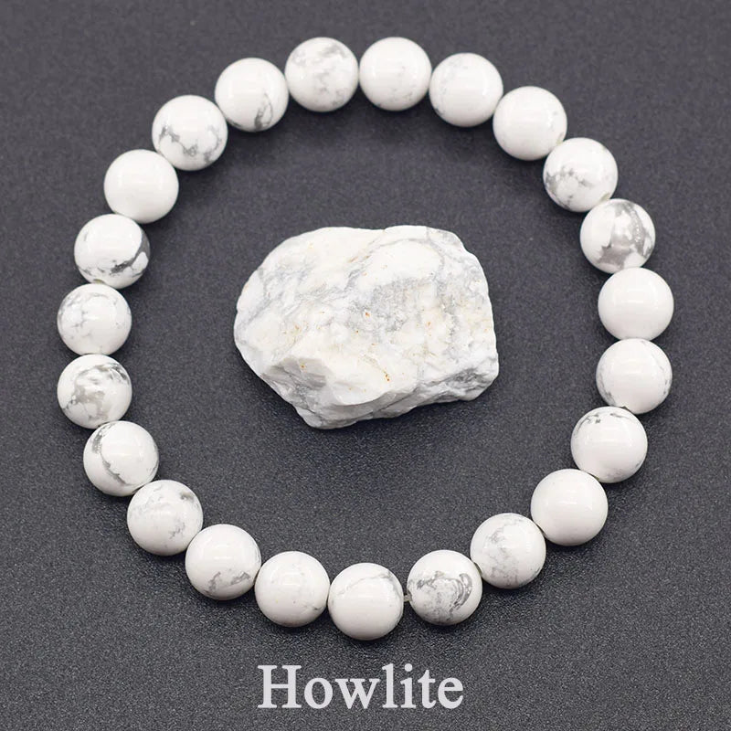 Natural Agate Beaded Bracelet – Tourmaline Color Energy Healing Jewelry for Women
