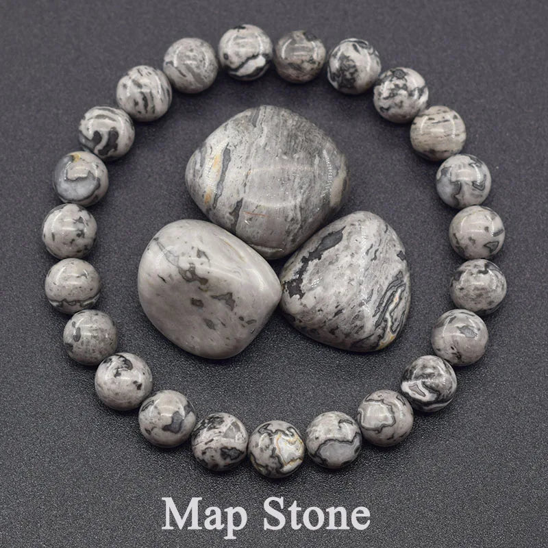 Natural Agate Beaded Bracelet – Tourmaline Color Energy Healing Jewelry for Women