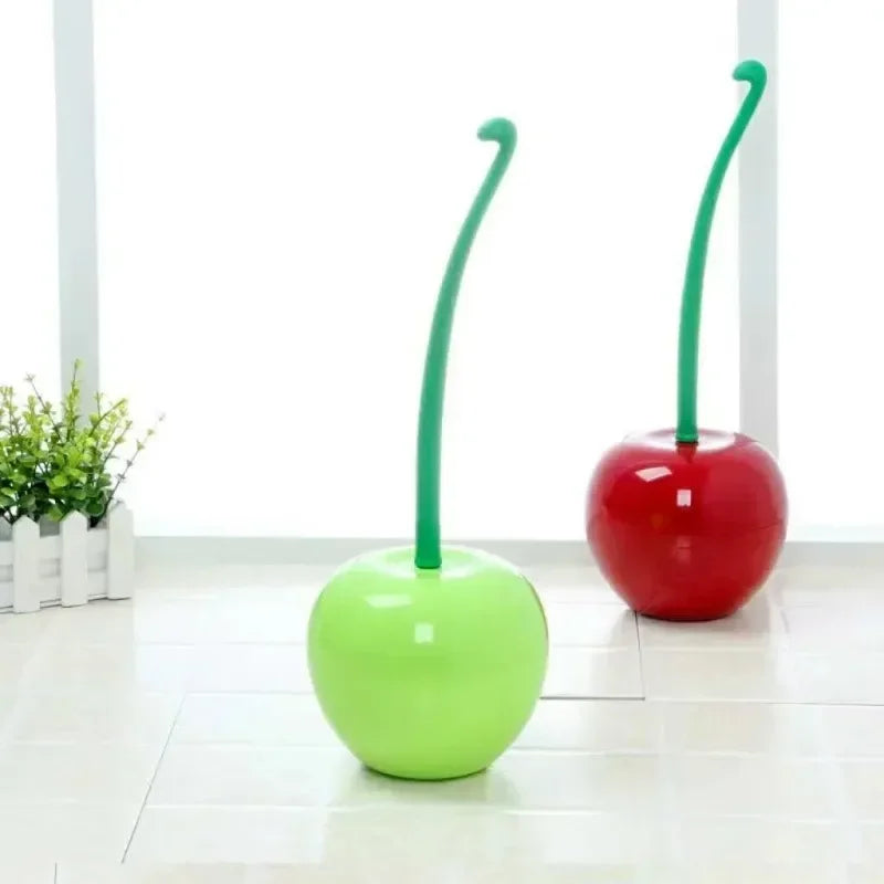Cherry-Shaped Toilet Brush & Holder – Cute & Creative Bathroom Accessory