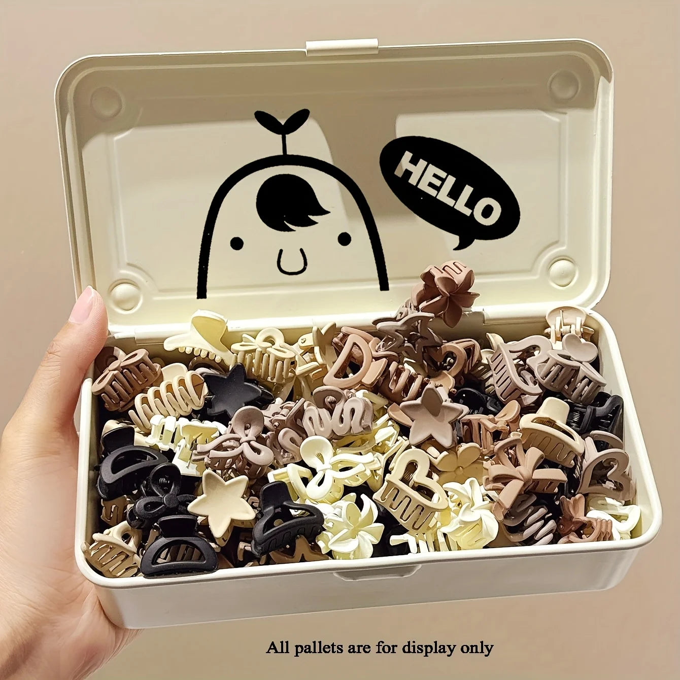 Beige Mixed Pack Small Clips, Cute Girl Accessories - Perfect for Daily Use, Special Occasions, or Travel Gifts